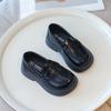 Children Performance Shoes Fashion Girls Leather Shoes for Party Wedding Slip-on Simple Kids Loafers All Match Spring Autumn