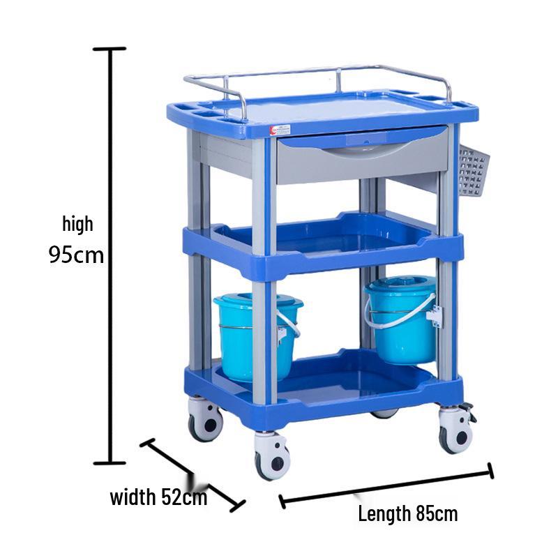 ABS Emergency Medical Cart with Flip-Top and Multiple Drawers