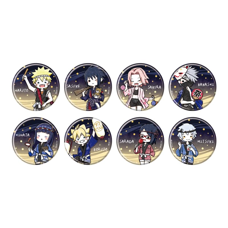 

NARUTO BORUTO 10 Summer Festival Art Can Badge Box of 8 & ver. [Graph Illustration]