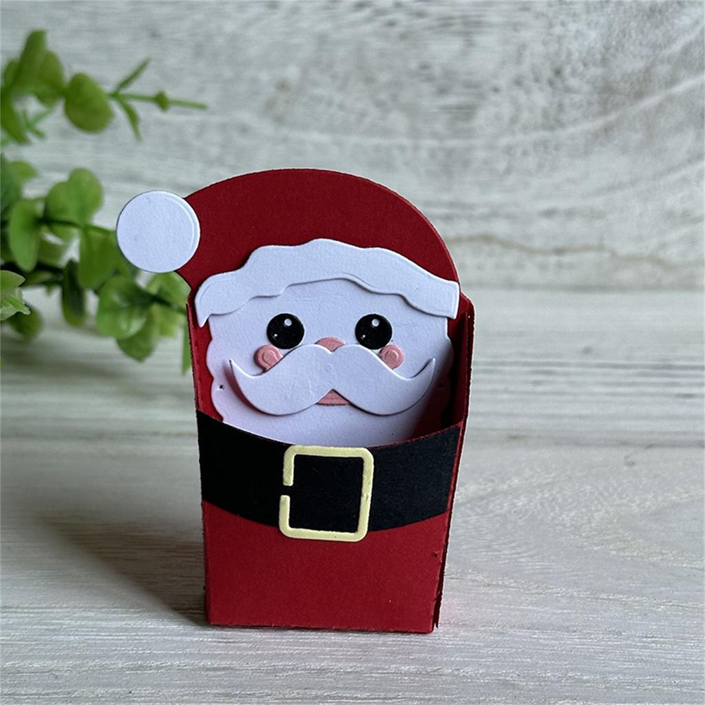 Matrices de découpe Boîte de Noël Pochoir Scrapbooking Découpes en métal Gaufrage de cartes Bricolage Modèle Moule Décoration d'album photo