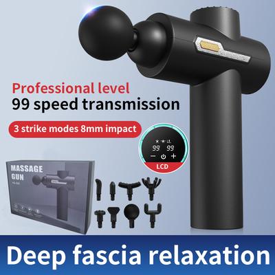 Pistola Masajeadora Muscular de Mano Pistola de Tejido Profundo Portátil Eléctrica Silenciosa Percusión Muscular 99 Velocidades Ajustable Profesional Cuerpo