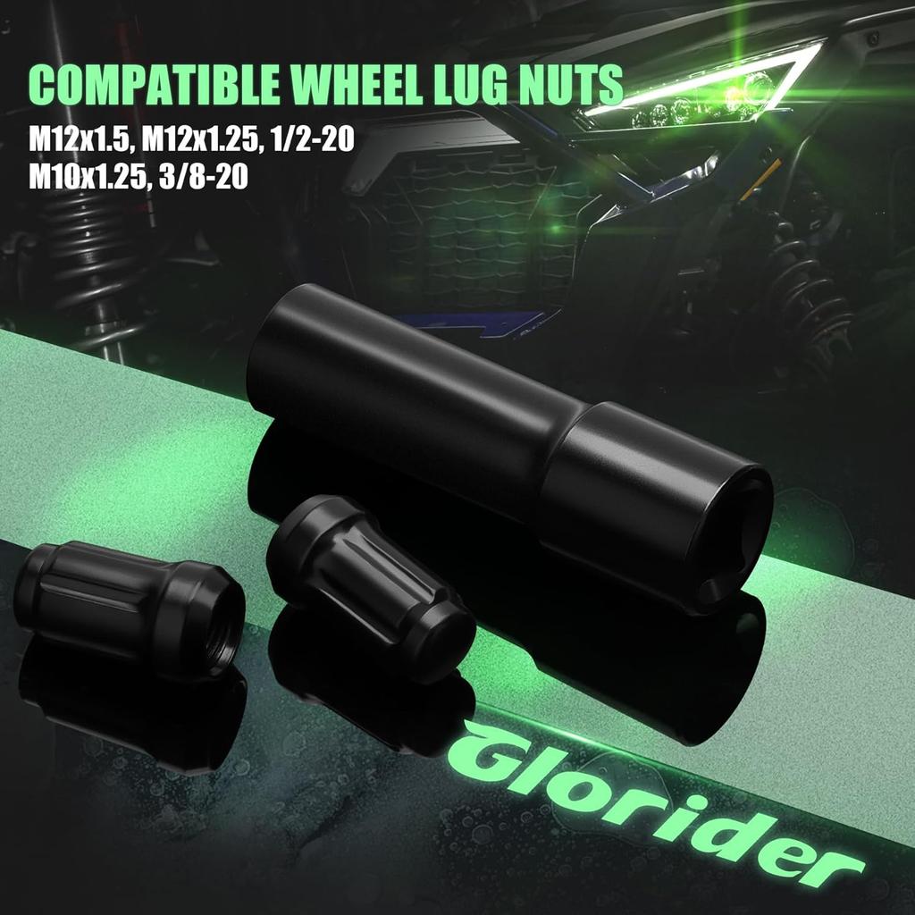 Small 6 Point Spline Lug Nut Socket, 1/2-Inch Drive Impact Square Tool – Easily Remove M12X1.5, M12X1.25, 1/2-20, M10X1.25, 3/8-20 Lug Bolts/Nuts |