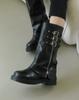 Tagtraume Copper Multi-Buckle Strap Zipper Platform Half Boots