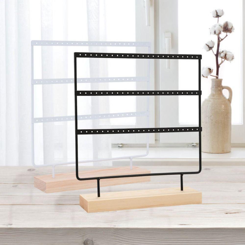 Metal Earrings Storage Rack 3-Tier Ear Stud Rack Earring Organizer Jewelry Holder  Gift