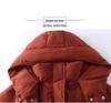 Women's Mid-Length Hooded Down Jacket - Winter Fashion Coat YE6320