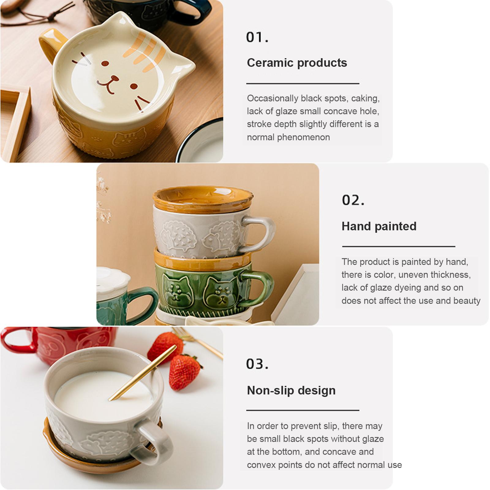 

Ceramic Coffee Mug Cartoon Mug With Lid Type 2