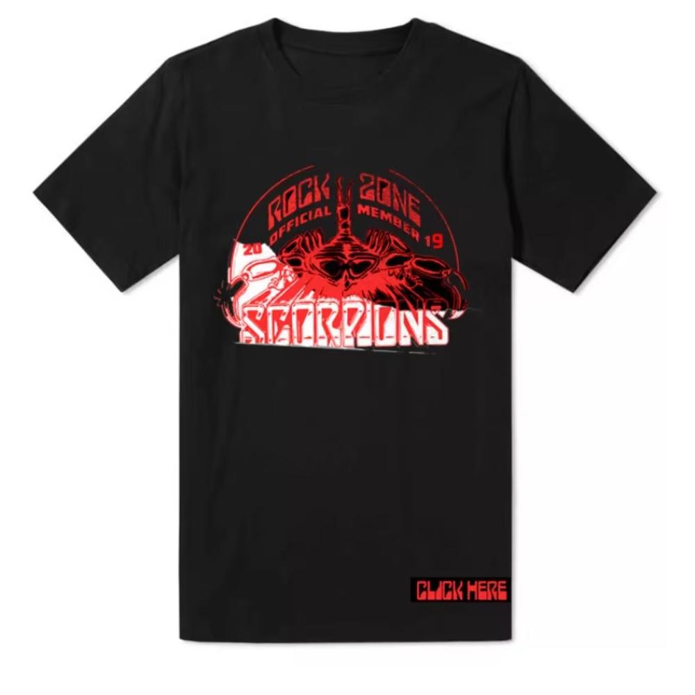 Scorpions Rock Punk Print T-shirts Men's Summer Loose and Comfortable Men's and Women's Short-sleeved Fashion Trend T-shirts