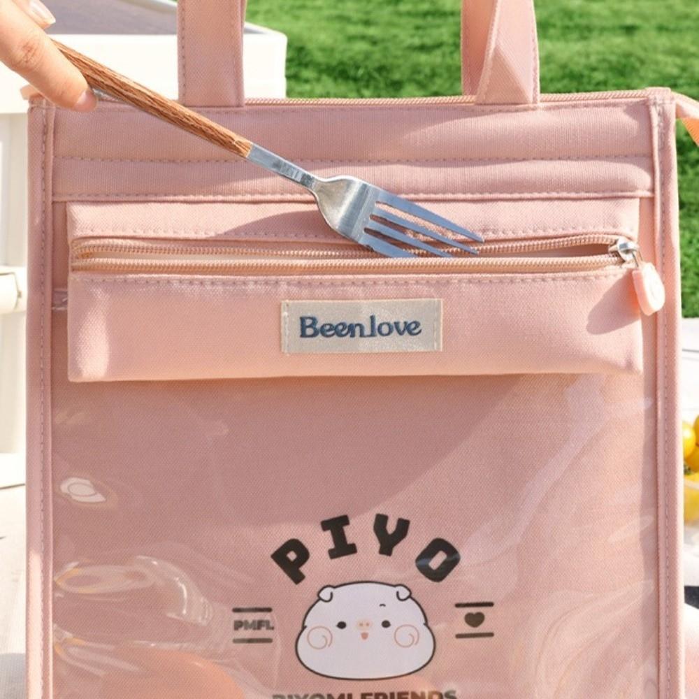 Thicken Portable Lunch Bag Multip-Pocket Thermal Insulation Bag Picnic Food Pouch  Women Girls