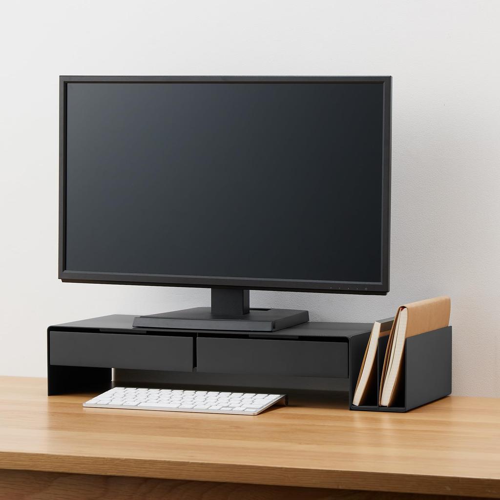 MUJI Steel Divider 2 Dark 86mm W X 230mm D X 110mm 83767150 Stand, Compartments, Gray, Approx. H,