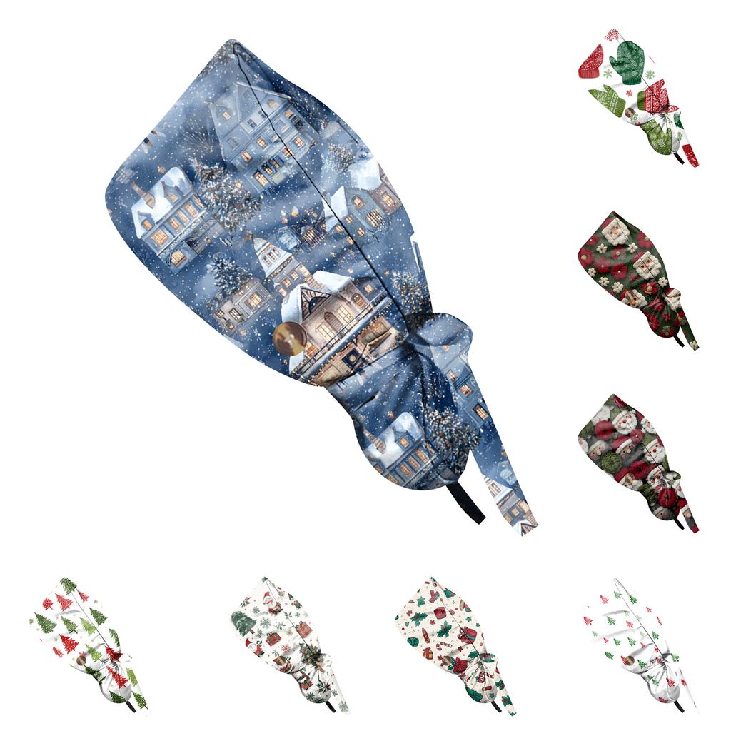 Fasjonabel arbeidshette med trykk, uformelle hestehalehette for kvinner, vaskehette, Baotou-hette