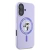 Karl Lagerfeld Klhmp16Sscmkcrhu Iphone16 6.1 Fioletowy/Purple Hardcase Silicone Karl&Choupette Ring Magsafe