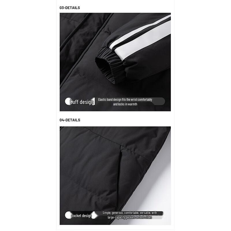 Mark Fairwhale Men's Mid-length Hooded Puffer Jacket