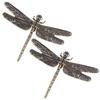 Copper Miniature Dragonfly Statue Elegant Dragonfly Ornament  Home Office Decor