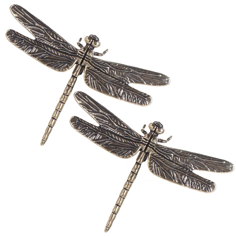 Elegant Miniature Dragonfly Statue Copper Dragonfly Ornament  Home Office Decor