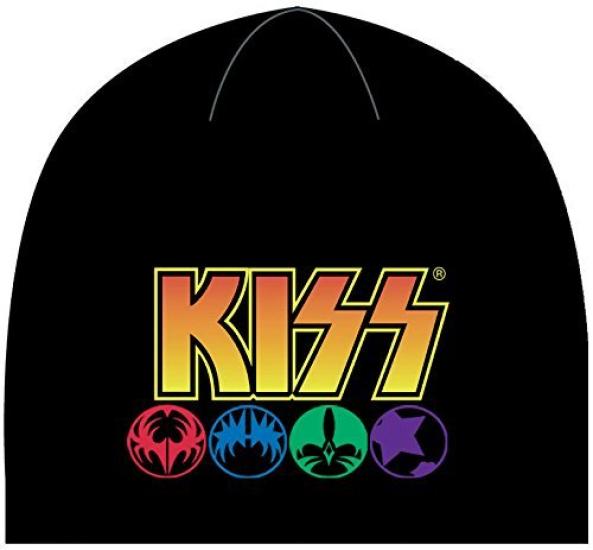KISS Logo Icon Knit Cap In Black Merchandise Imported Directly from [ROCK OFF] & [Official London]