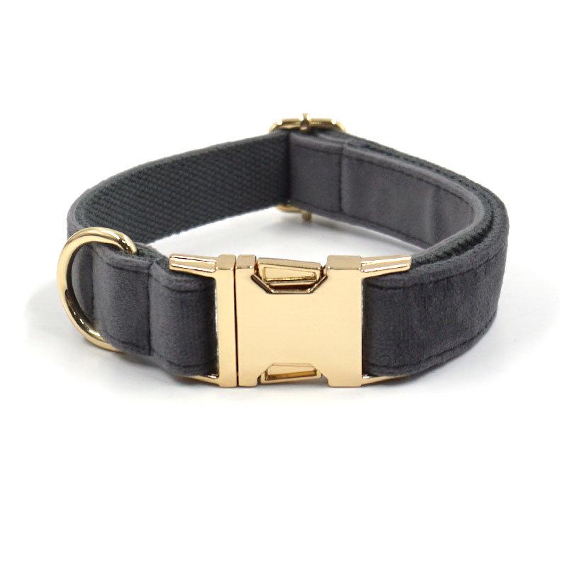 Velvet Laser-Engraved Pet Collar for Dogs (Small to Large) Medium