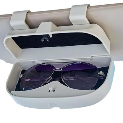 NOELAMOUR Sunglasses Sunglasses Eyeglasses Car Sun Eyeglass Storage Box Case, Holder, Holder, Visor, Case, (Beige)