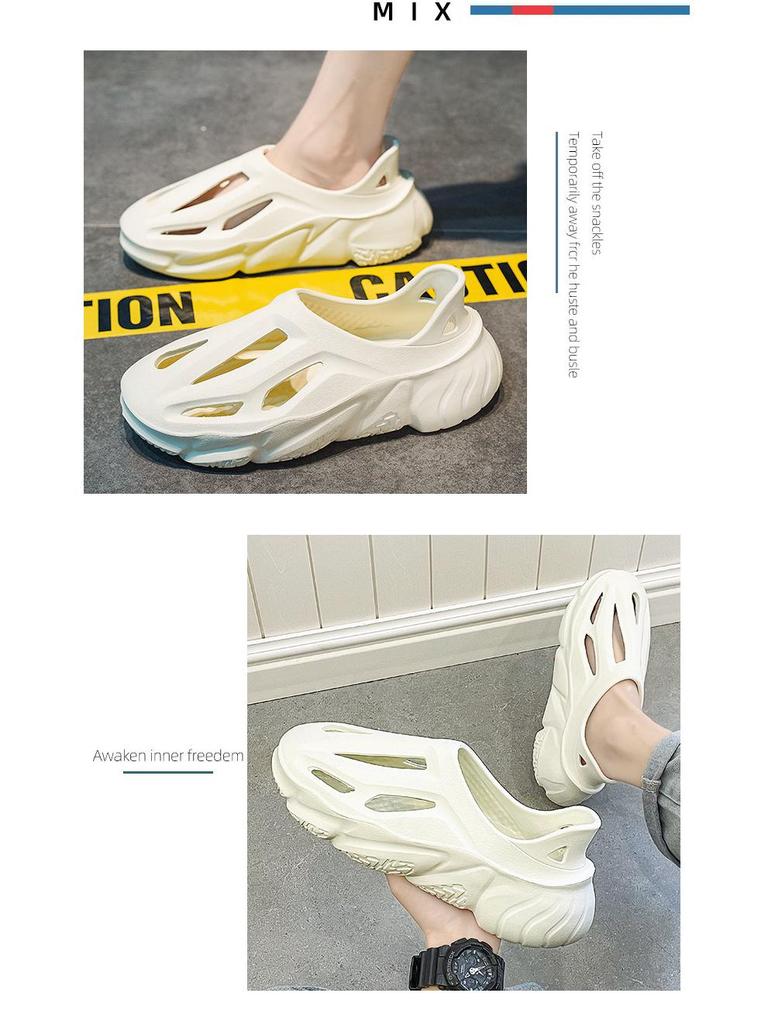 Sandale de grădină respirabile pentru bărbați și papuci de plajă de exterior cu talpă groasă 2023