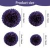 7.8inch Purple Pom Pom Paper For Birthday Party Flower Balls Paper Hanging