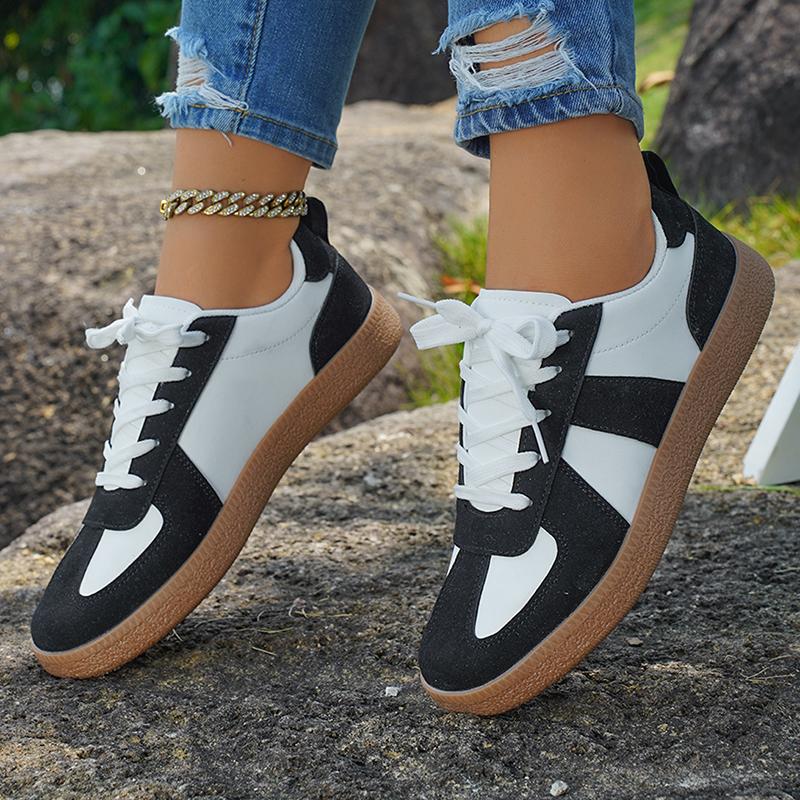 Spring Autumn Flat Sneakers for Women 2025 Fashion Mix Color Casual Sport Shoes Woman Lightweight Non Slip German Training Shoes