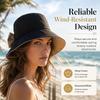 Bowknot Wide Brim Sun Protective Hat, Foldable, 360° Protection Uv Protection Breathable Summer Travel Beach Hat