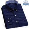 100% Cotton Oxford White Casual Shirts for Men Long Sleeve Buttons Plaid Shirt Striped Pocket Men Shirts Plus Size 7XL Camisas