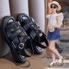 Girls Sandals Summer 2025 New Girls Fashion Princess Shoes Medium and Older Children's Roman Shoes Children's Versatile Beach Shoes