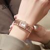 Hoge Nauwkeurigheid Horloge Dames Strass Armband Vierkante Wijzerplaat Klassiek Casual