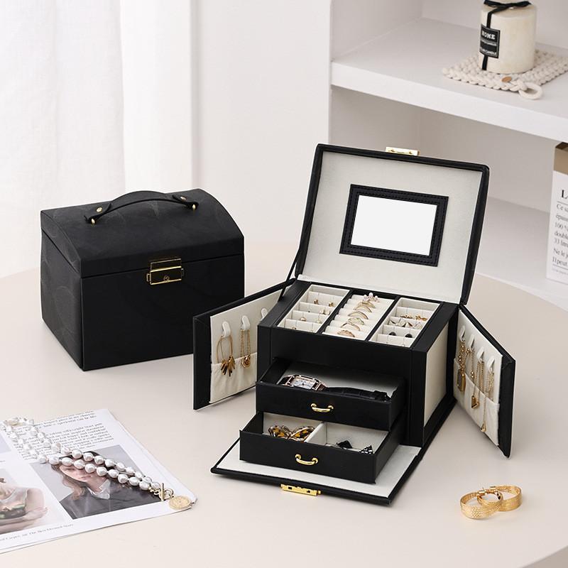 Jewelry Organizer Box With Lock For Rings Necklaces And Bracelets