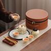 Travel Tea Set Kuaike Cup One Pot Four Cups Portable Small Set Ru Kiln Outdoor Kung Fu Camping Teacup Teapot