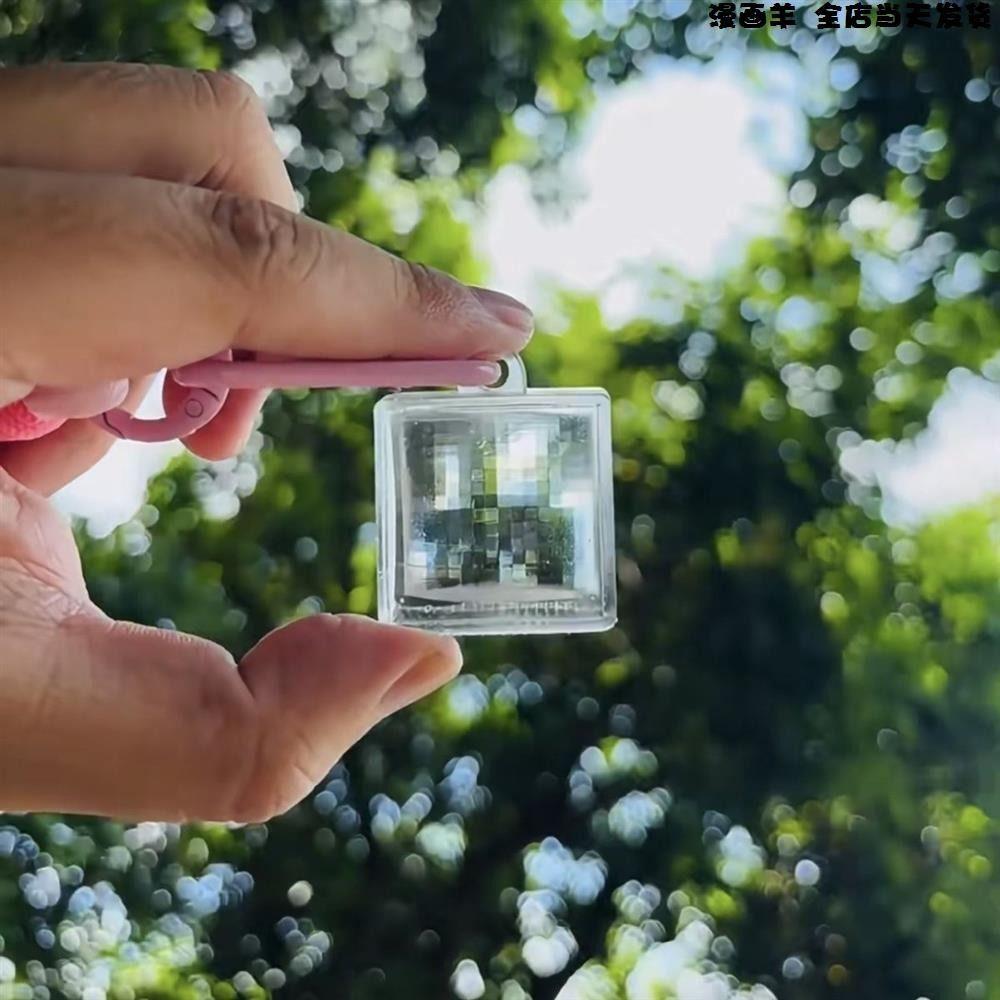 Photo Filter Pixel Photography Pendant Pixel Art Mosaic Lens Keyring Mosaics Keychains  Landscape