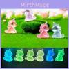 Entzückende Cartoon Einhorn Figur Harz DIY Miniatur Nachtlicht Dekor Niedlich