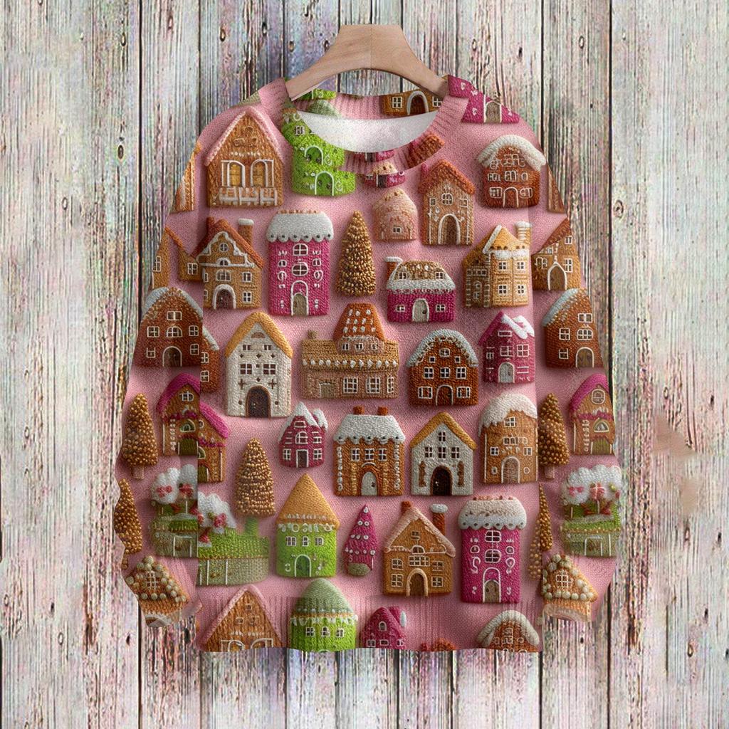 Christmas Sweatshirts For Women Knit Sweater Cute Shirt Fall Crewneck Pullover Tops