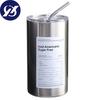 600ml Coffee Mug Effective Insulation Good Sealing Leak-proof Double Layer with Straw Stainless Steel Fruit Juice Milk Coffee Cup Household Use
