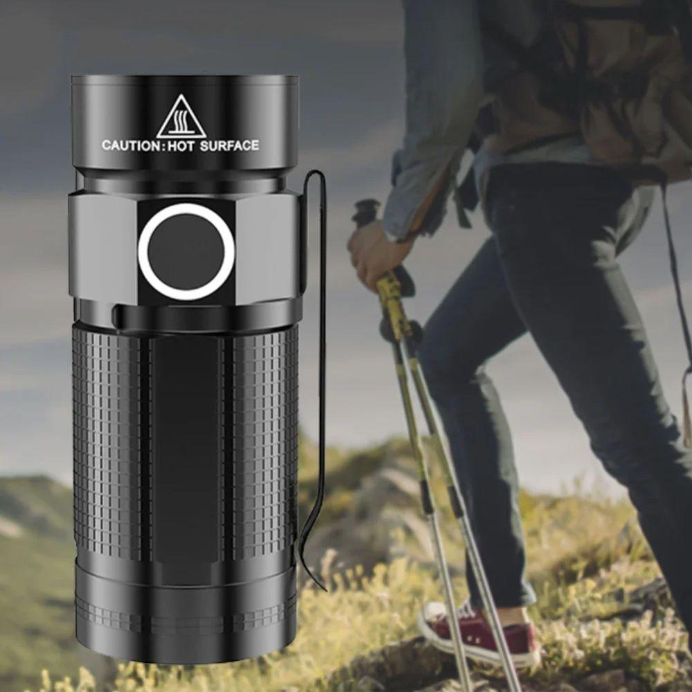 USB Rechargeable Portable Flashlight Aluminum Zinc Zinc Alloy Multi-functional Flashlight for 4.2V 5W EDC