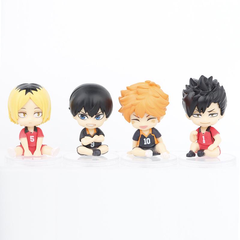 Haikyuu!! Micro-Landscape Figure Toy: Hinata Shoyo, Sugawara Koushi, and Kageyama Tobio.