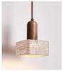 Yellow Travertine Wabi-Sabi Ceiling Light for Entryway or Balcony