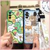 Durable Waterproof Phone Case For Wiko T50 Cartoon Wrist Strap Shockproof Fashion Design Soft Case Protective Anti-knock