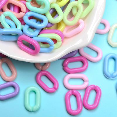 Home Party Supplies Mehrfarbiges Acryl 100 STÜCKE Schmuckzubehör 14 mm * 9 mm DIY Ketten Perlen Verdrehte Zusammengebaute Teile