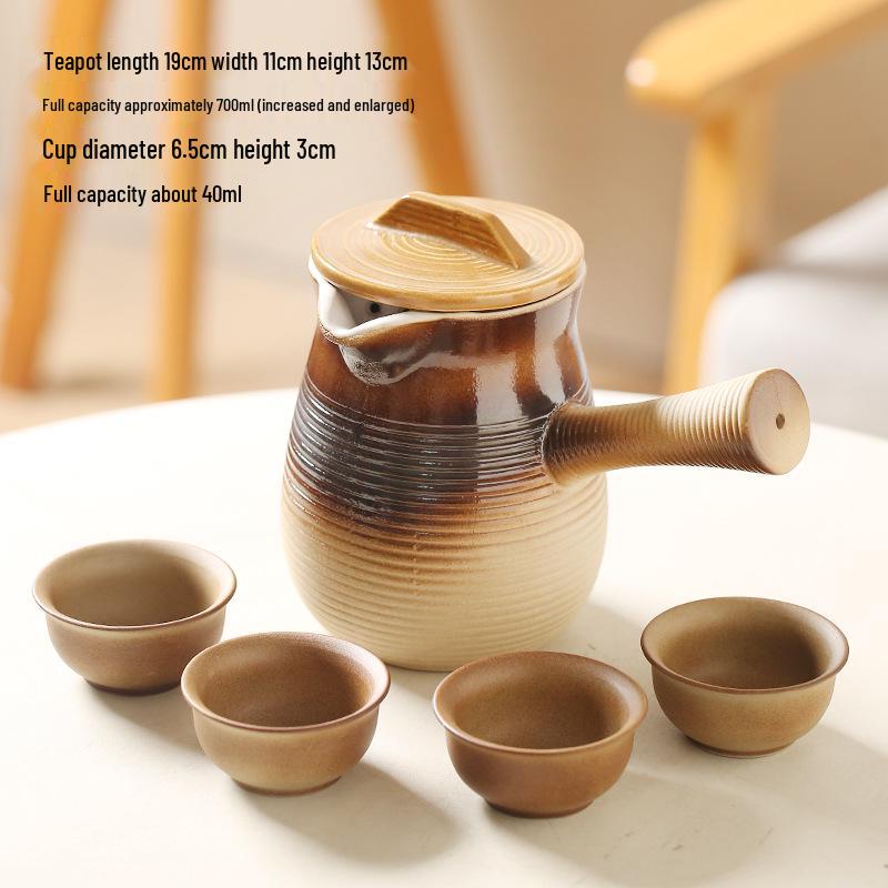 High-Temperature Resistant Ceramic Stove and Teapot Set for Outdoor Tea Brewing and Roasting