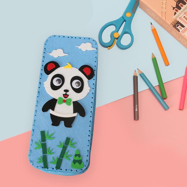 Children's DIY Non-Woven Cartoon Pencil Case Kit