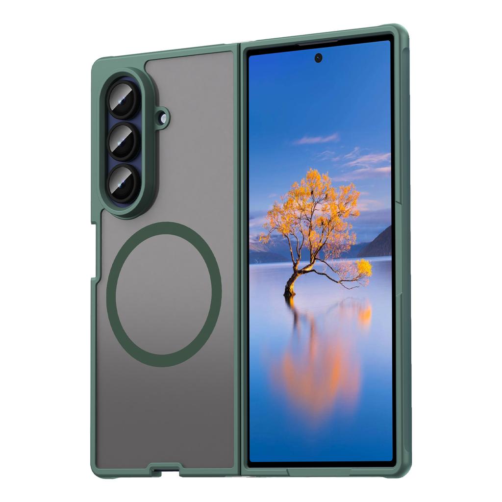 For Samsung Galaxy Z Fold 7 Shockproof Skin feel Matte Translucent Magnetic Case For Samsung Galaxy Z Fold7 Magsafe Cover Funda