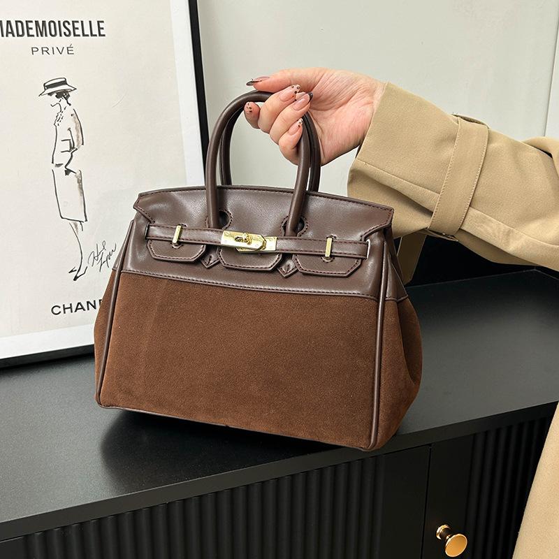 New High-end Bag Matte Contrasting Platinum Bag Portable Shoulder Messenger Women's Bag