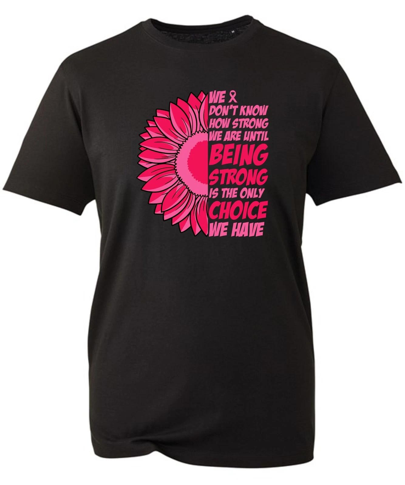 Breast Cancer Awareness T Shirt,Pink Flower Design,Support Breast Cancer Unisex S