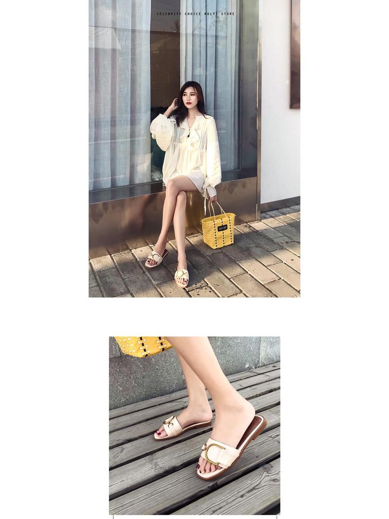 "2024 Schicke Damen Sommersandalen": Modische flache Zehensandalen für den Außenbereich"