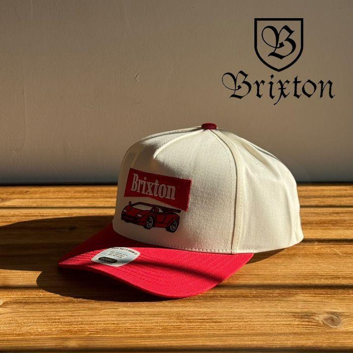 Used BRIXTON CHAMPION NP MP SNAPBACK CAP(ADRENALINE RUSH/WHITE)