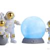4 Pcs Cute Astronaut Statue PVC Ornament Fireplace Figurine Decoration Sculpture Home