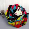 1pc Pop Art Girl Outdoor Umbrella - Automatic Opening/Closing, Portable 3-Fold Design, 8-Bone Iron Frame, Festival Gift for Fans, Travelers, Dail