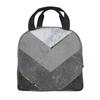 Marmor Grau Kupfer Schwarz Gold Isolierte Lunchtaschen für Frauen Abstraktes Muster Kühltasche Thermische Lebensmittel Lunchbox Kinder Schule Kinder