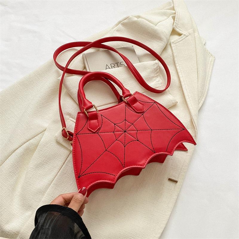 Personalized Bat Handbag Bag Women's New Summer Embroidery Thread Solid Color Shoulder Bag Popular Trend Messenger Bag Bag
